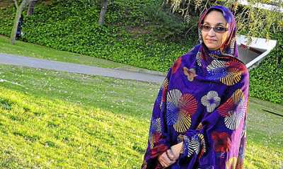 La activista saharaui, Aminatu Haidar, en Palma