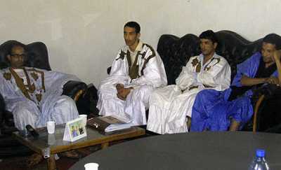 De izquiera a derecha, Mohammed Sulem, Mhamed Hali, Trathe Kamal, Rachid Mbark Baiti.  (Foto:El Mundo)