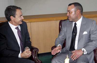 El presidente del Gobierno espaol, Jos Luis Rodrguez Zapatero, durante la entrevista celebrada con el rey de Marruecos, Mohamed VI, en la sede de Naciones Unidos en Nueva York, el pasado 20 de sept