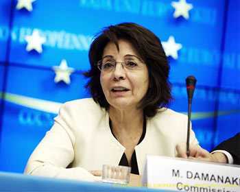 La comisaria europea de Pesca, Maria Damanaki. (Foto: CE)
