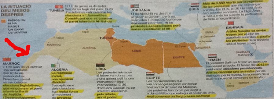 Mapa según el cual, El Periodico nos dice que el Sahara Occidental forma parte de Marruecos