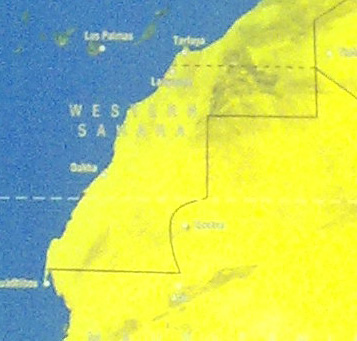 Mapa del Sahara Occidental correcto - Fisico